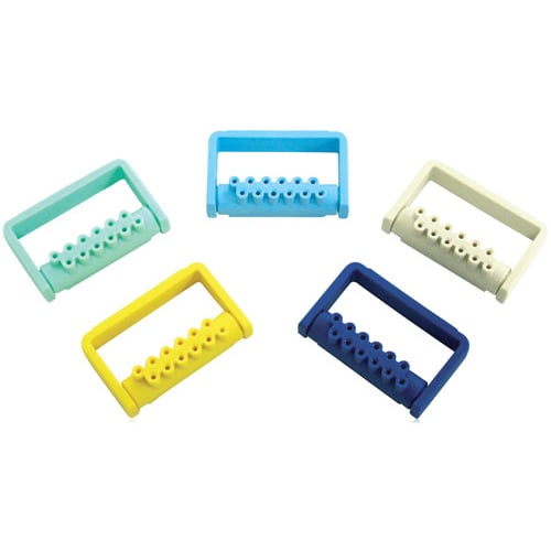 Pac-Dent Autoclavable Plastic Bur Caddy, Holds 8 FG Burs and 4 RA Burs, Light Blue, 201LB