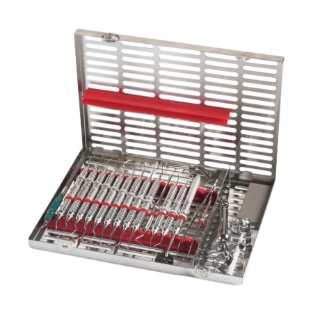 Hu-Friedy IMS Signature Series Q Cassette, 16-Instrument, Red, Large (8" x 10.5" x 1.25")