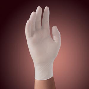 O & M Halyard Synthetic Plus Vinyl Exam Gloves, Powder Free, Non-Sterile, Large, White, 100/Bx