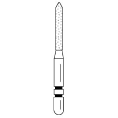 Two Striper Diamond Burs FG, Bevel-End Cylinder, #250.8, Coarse, Green, 5/Pk, 2015067
