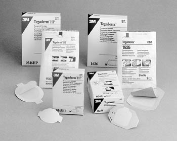 3M Tegaderm Transparent Film Dressing with Label, Frame Style, 4" x 4-3/4", Sterile, 50/Box, 1626W