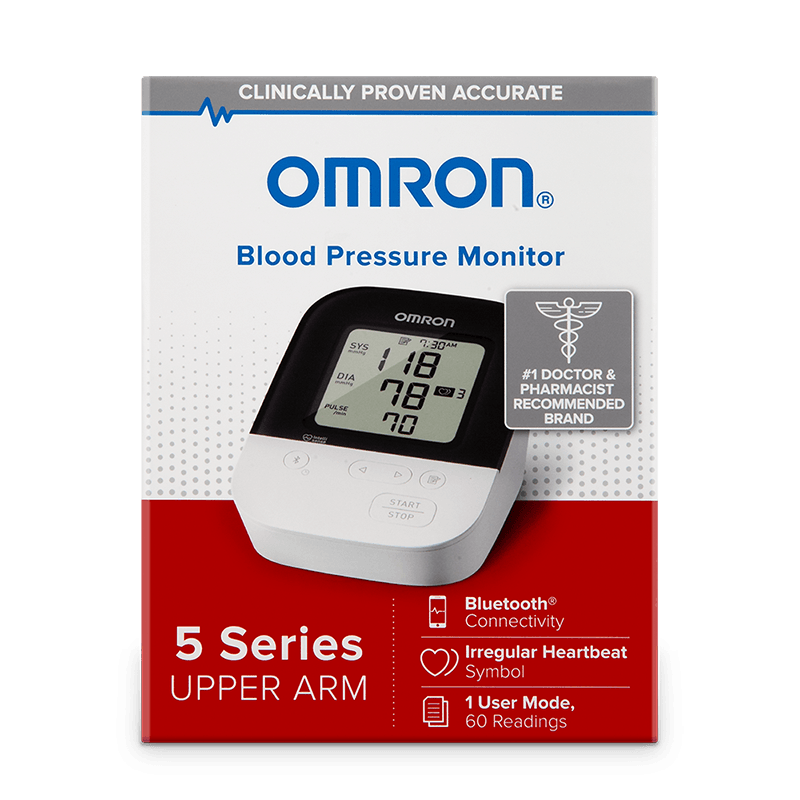 Omron 5 Series Wireless Upper Arm Blood Pressure Monitor, Automatic Inflation, Adult Large Cuff, Model BP7250, #1150426