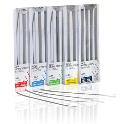 GC America Metal Finishing Strips, X-Coarse, #200 Mesh (140 Micron), Assorted Widths, 12/Pack, Red, 000251