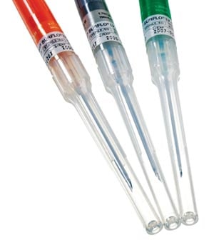 Terumo Surflo ETFE IV Catheter, 24G x 3/4", Yellow, 50/Box, SR-OX2419CA