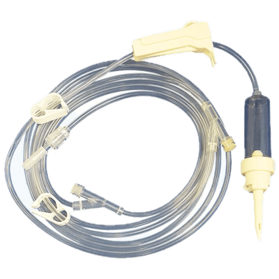 Exel IV Administration Set, 15 Drops/mL, Combination Vented/Non-Vented, 2-Y Injection Sites, Roller Clamp, 105" Tube, 50/Box
