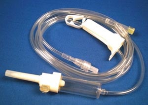 Exel IV Administration Set, 15 Drop/mL, Vented/Non-Vented, Y Injection Site, Luer Lock, 78" Tubing, Roller Clamp, 50/Case, 29082