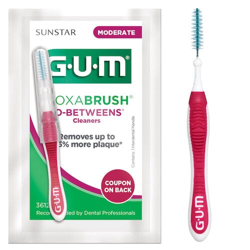 GUM Go-Betweens Proxabrush Cleaners, Moderate, Red, 36/Box, 3612PQ