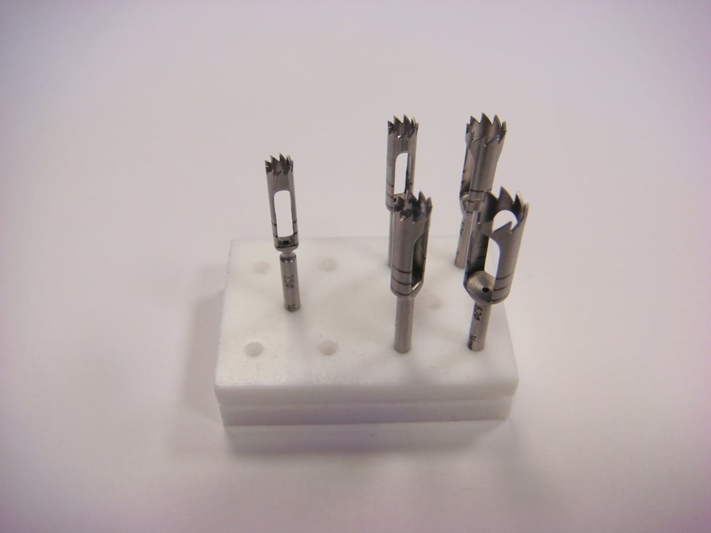 A. Titan Instruments Explantation Trephine Kit, 3mm 4mm 5mm 6mm with Holder, K369