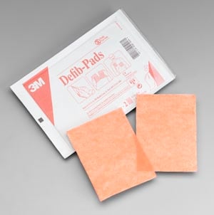 3M Defib Pads 2346N, 4.5" x 6" Gel Orange, 10 Pairs/Box