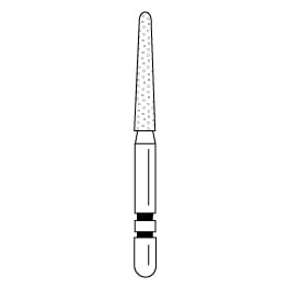 Two Striper Diamond Burs FG, Round End Taper, 770.9C, Coarse, Green, 5/Pk, 2015460