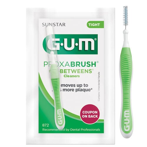 GUM Go-Betweens Proxabrush Cleaners, Tight, Tapered, Green, 36/Box, 872PQ