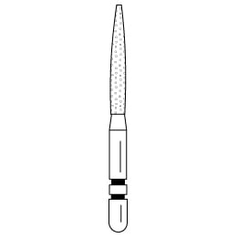 Two Striper Diamond Burs FG, Flame, #260.10, Coarse, Green, 1.4mm, 5/Pk, 2015125