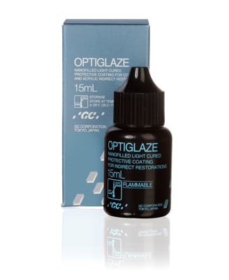 GC Optiglaze Light-Cured Glossy Protective Coating, Nano-Filled, 15 mL Bottle, 002613