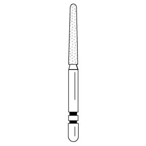 Two Striper Diamond Burs FG, Round End Taper, 782.10C, Coarse, Green, 5/Pk, 2015425
