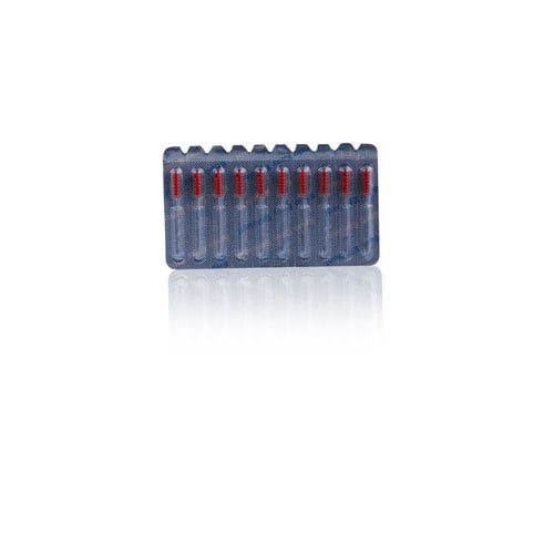 Choice Barbed Broaches, X-Fine, 21mm, Red, 10/Pack