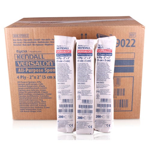 Cardinal Healthcare Versalon All Purpose Sponges, 2x2, 4-Ply, Non-Woven Gauze, 3000/Box, KPP8042