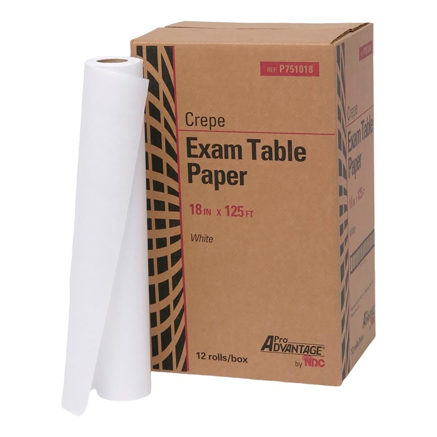 Pro Advantage Exam Table Paper Crepe, 18" x 125 ft, 12/Case