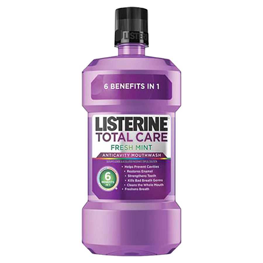 Kenvue Listerine Total Care FreshMint Mouthwash, 1 Liter, 6/Case, 30635