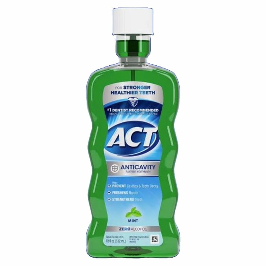 Chattem ACT Anticavity Fluoride Rinse, Mint, 1 oz, 48/Box, 04-41167-09420-4