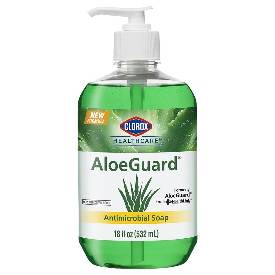 Clorox AloeGuard Antimicrobial Soap, 18 oz Pump Bottle, 32378