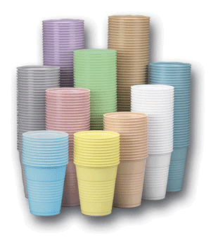 Crosstex Plastic Drinking Cups, Clear, 5oz/148ml, Double-Coated, Embossed Grip, Double-Rolled Lip, 2500/Case, CXCL