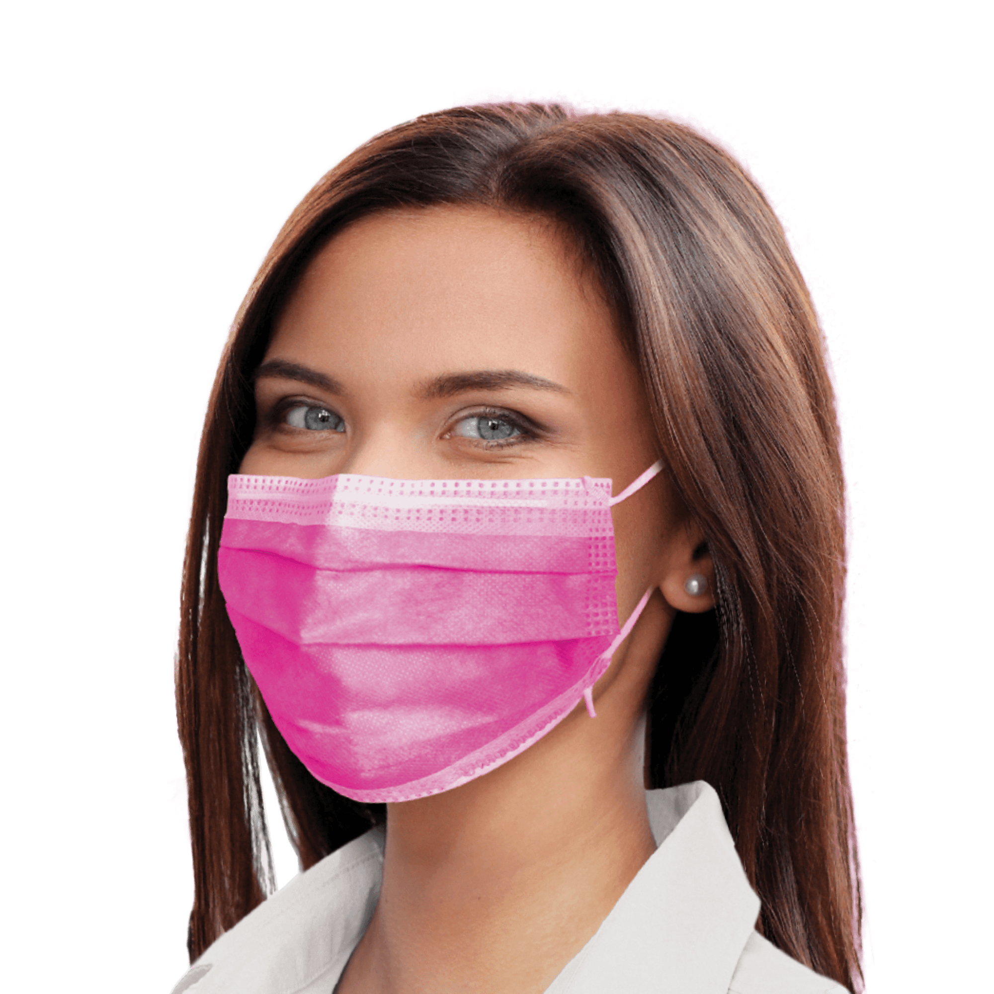 SafeMask Master Series Procedure Earloop, ASTM Level 3, Azalea Festival (Bright Fuchsia), 50/Box, 2058