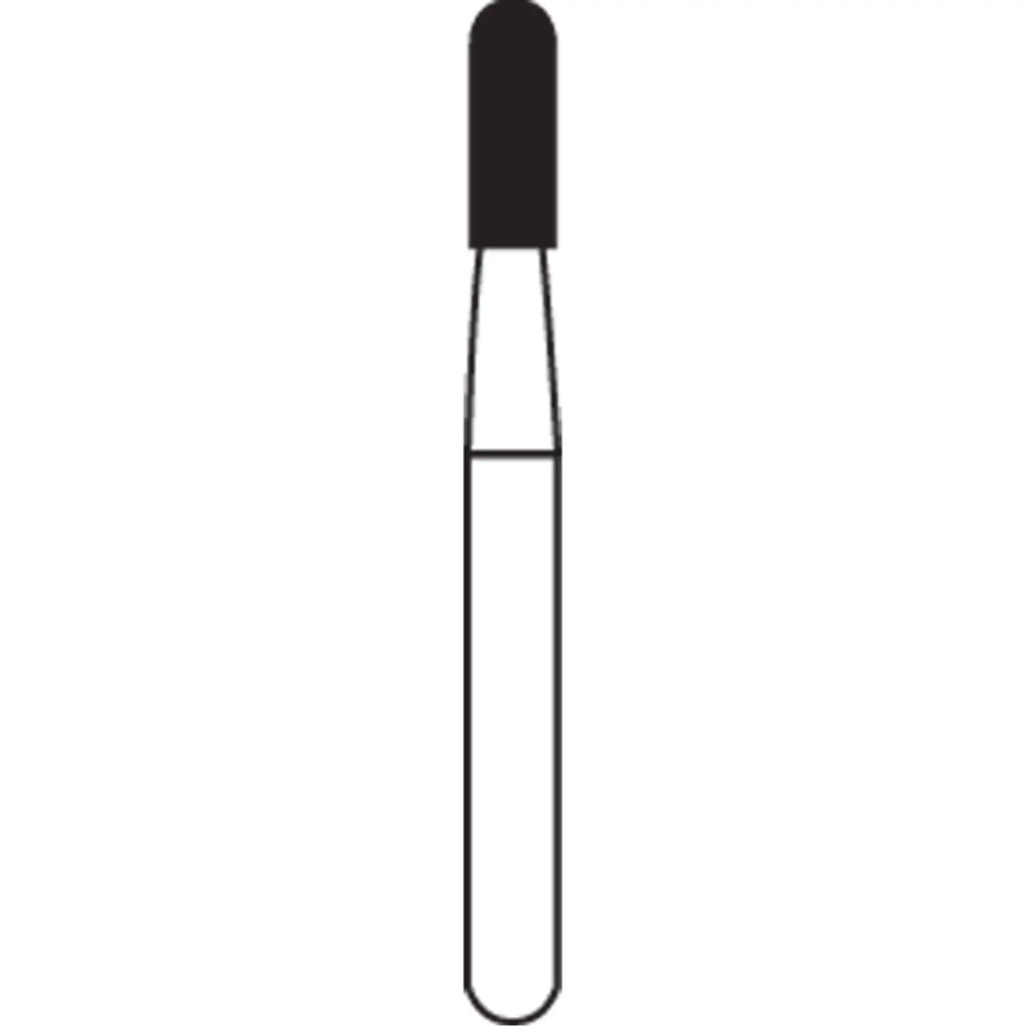 Alpen® Carbide Operative Bur, FG, Round End Cross Cut Fissure, #1558, 1.2 mm, 100/Pkg, R101558C