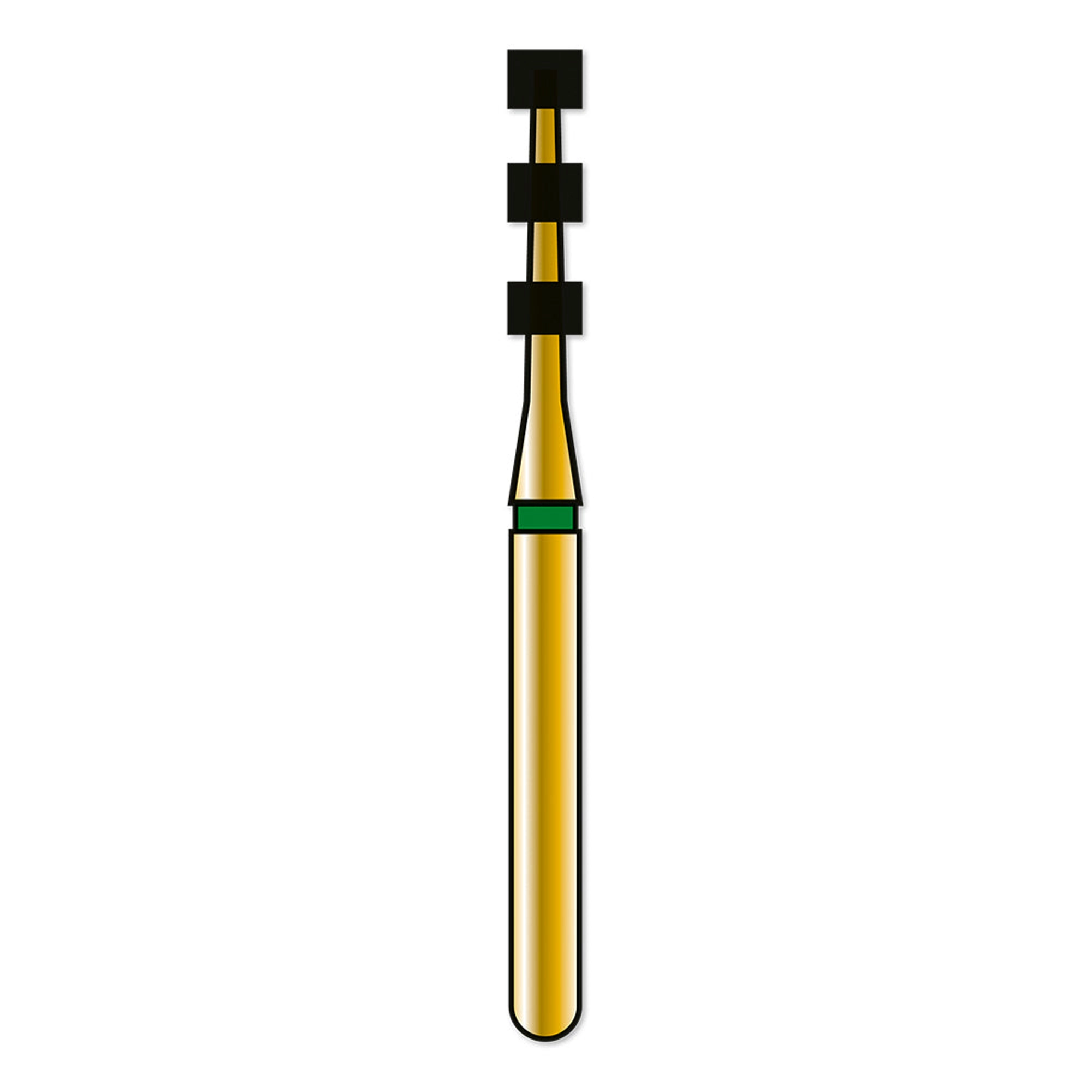 Alpen Multi-Use Diamond Bur, FG #834-021, Depth Marker 0.5mm, Coarse Grit, 2.1mm, 5/Pk, R834C021FG