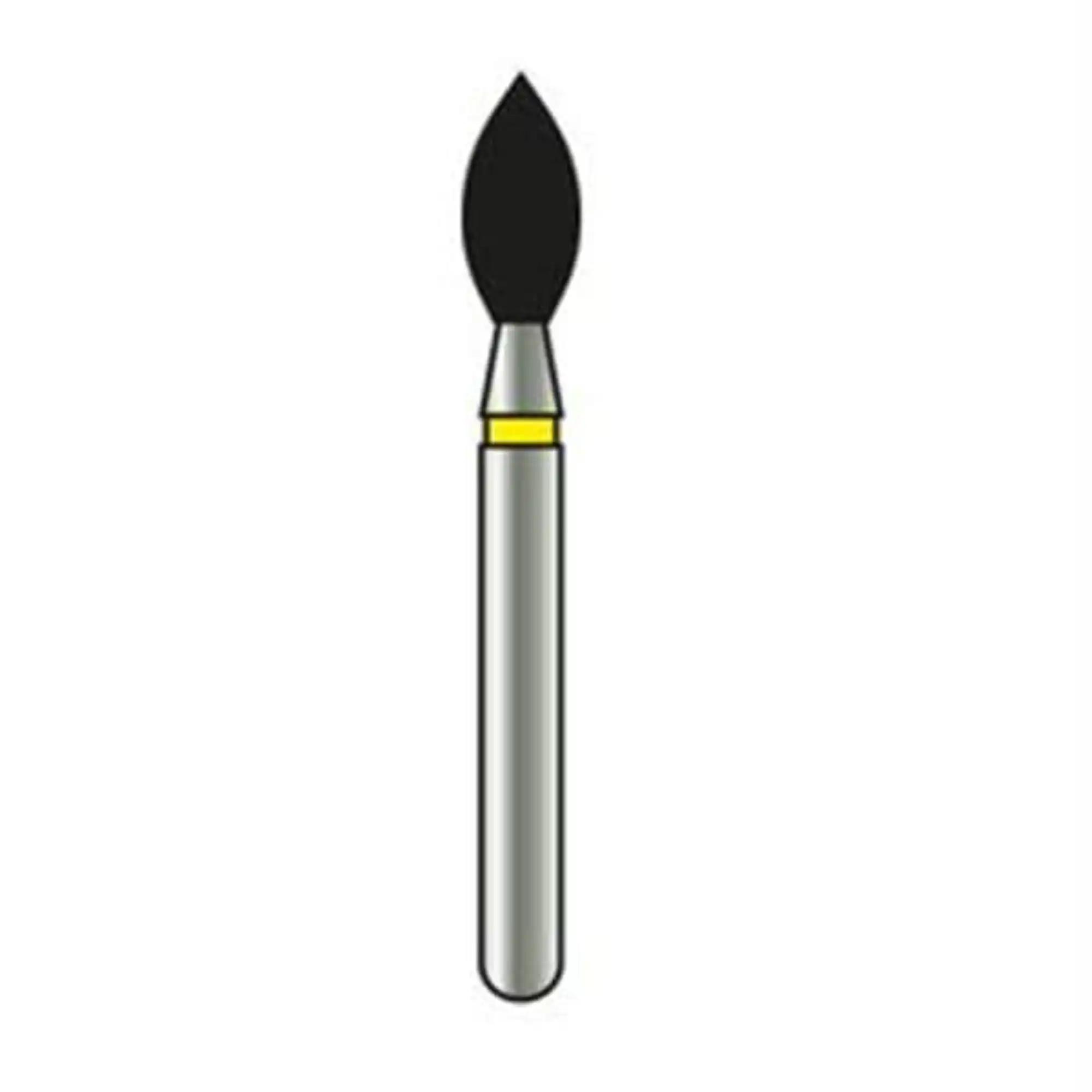 Alpen x1 Single-Use Diamond Bur, FG, #368-023EF, Football, Extra-Fine, Yellow, 2.3 mm, 25/Pk, X368EF023