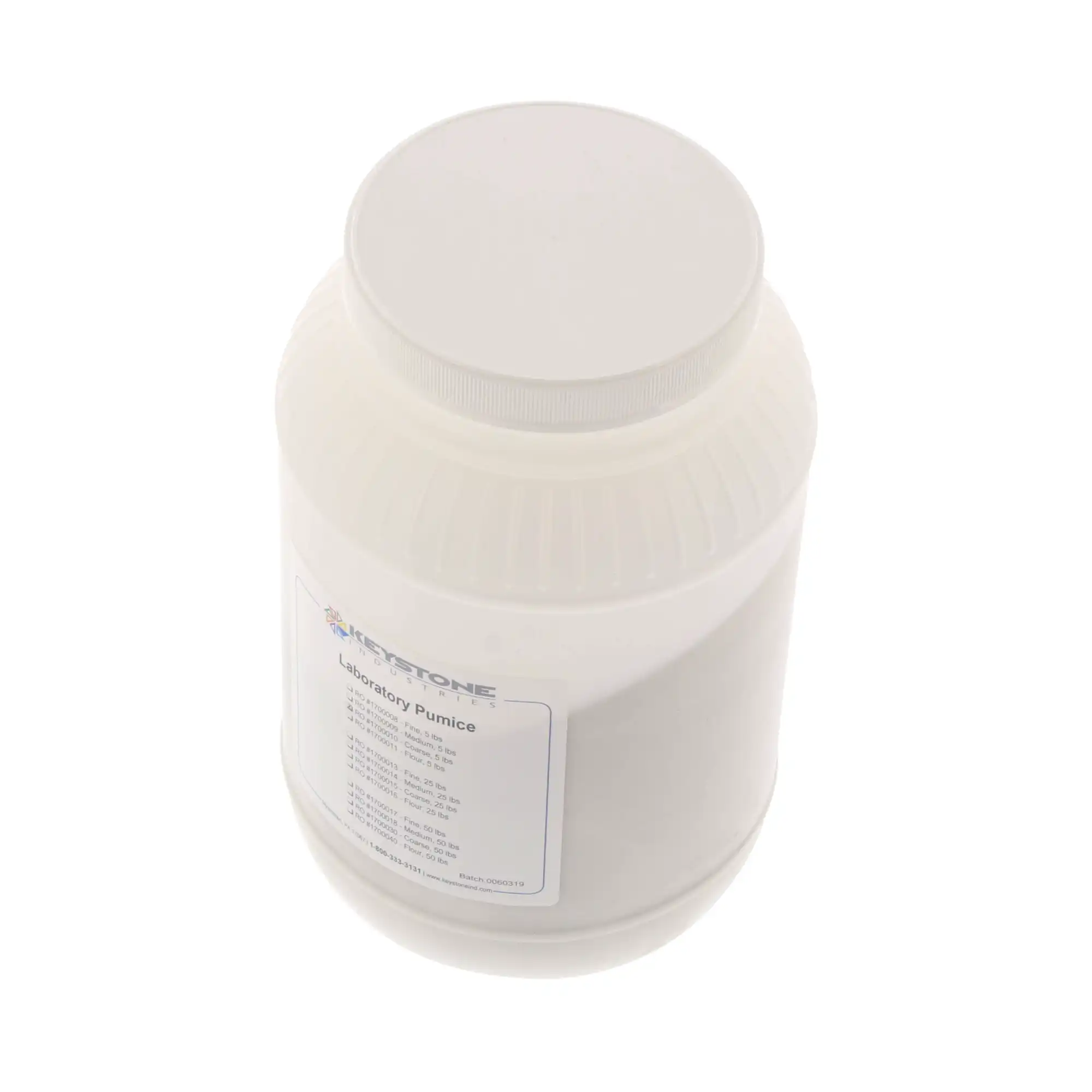 Keystone Laboratory Pumice Powder, Medium Grade 0-1/2, 25 lb Bottle, 1700014