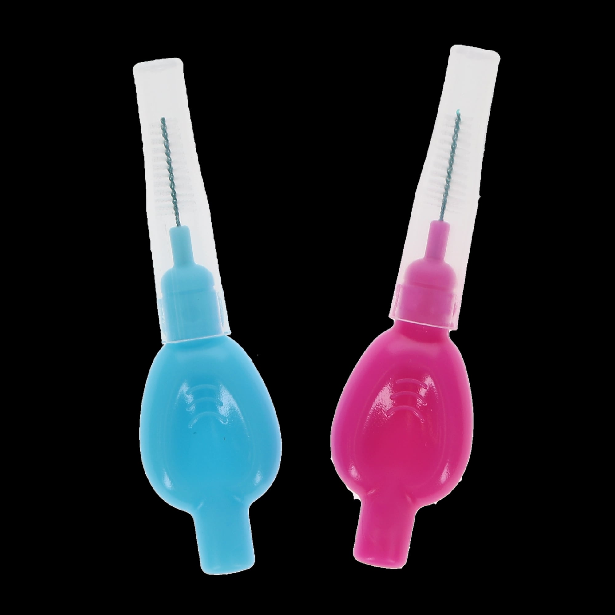 Plasdent Tapered Interdental Brushes, Medium 3mm-4mm, Assorted Light Blue & Mauve, 50/Box, 2000M
