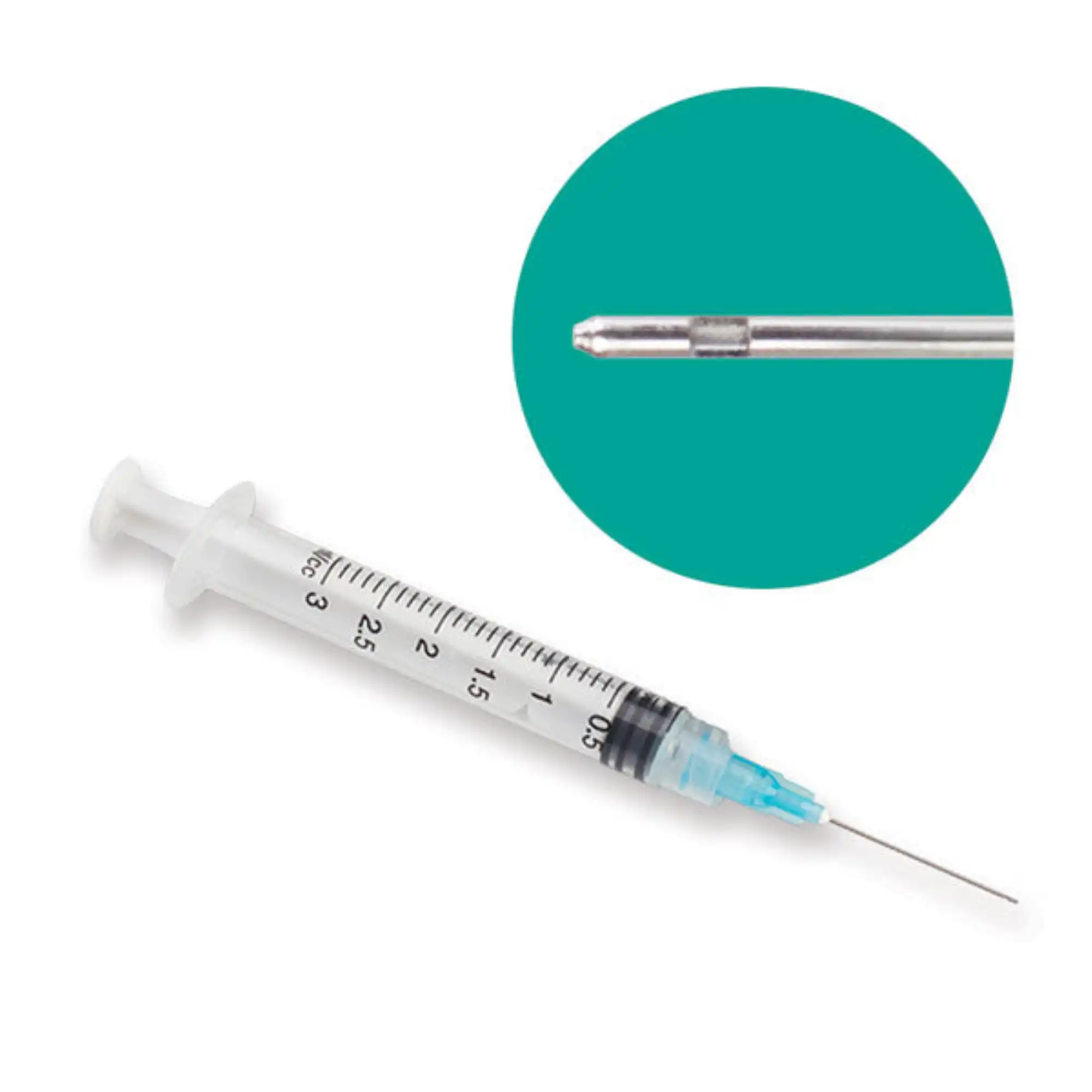 Probevac Pre-Tipped Irrigator Syringes, Max-i-Probe-Style Closed-End Needles, 3 cc, 23 Ga, Blue, 100/Box, INT-PPT0323