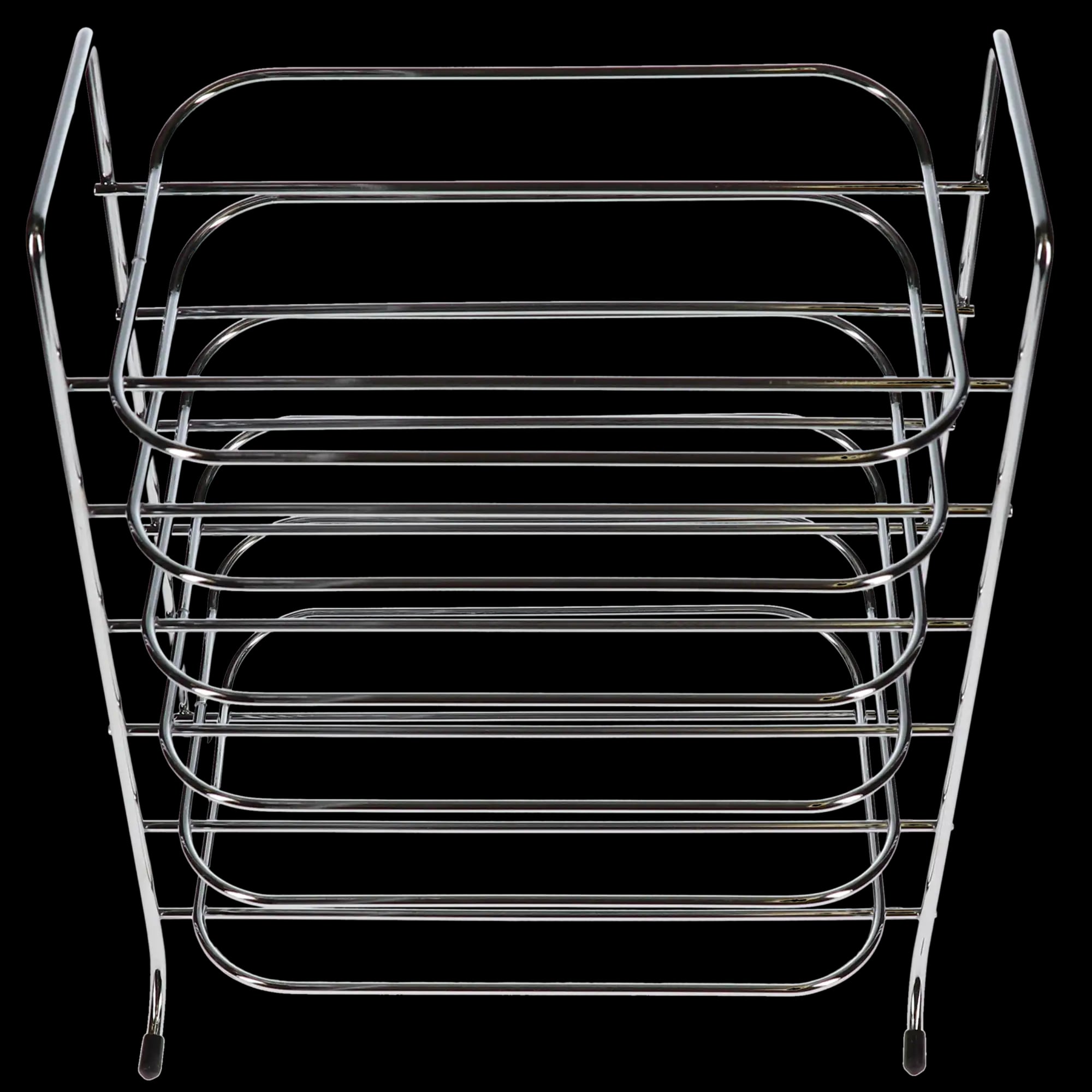 Plasdent Chrome Mini Tray Rack for Size F Trays, 6-Tray Capacity, 10"W x 6.25"D x 13"H, 300TRF
