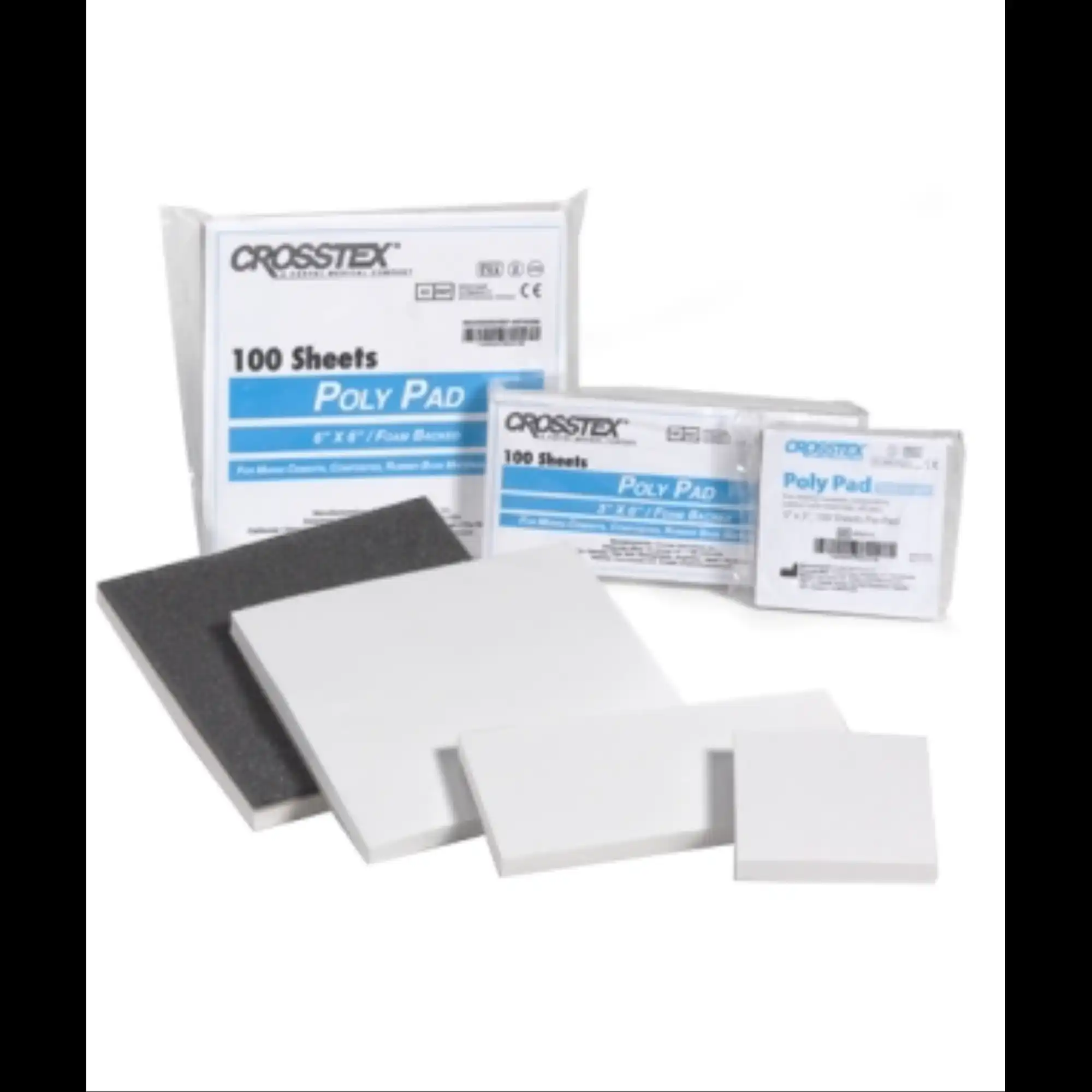 Crosstex Poly-Coated Mixing Pads, 3" x 6", 100 Sheets/Pad, KPAD36