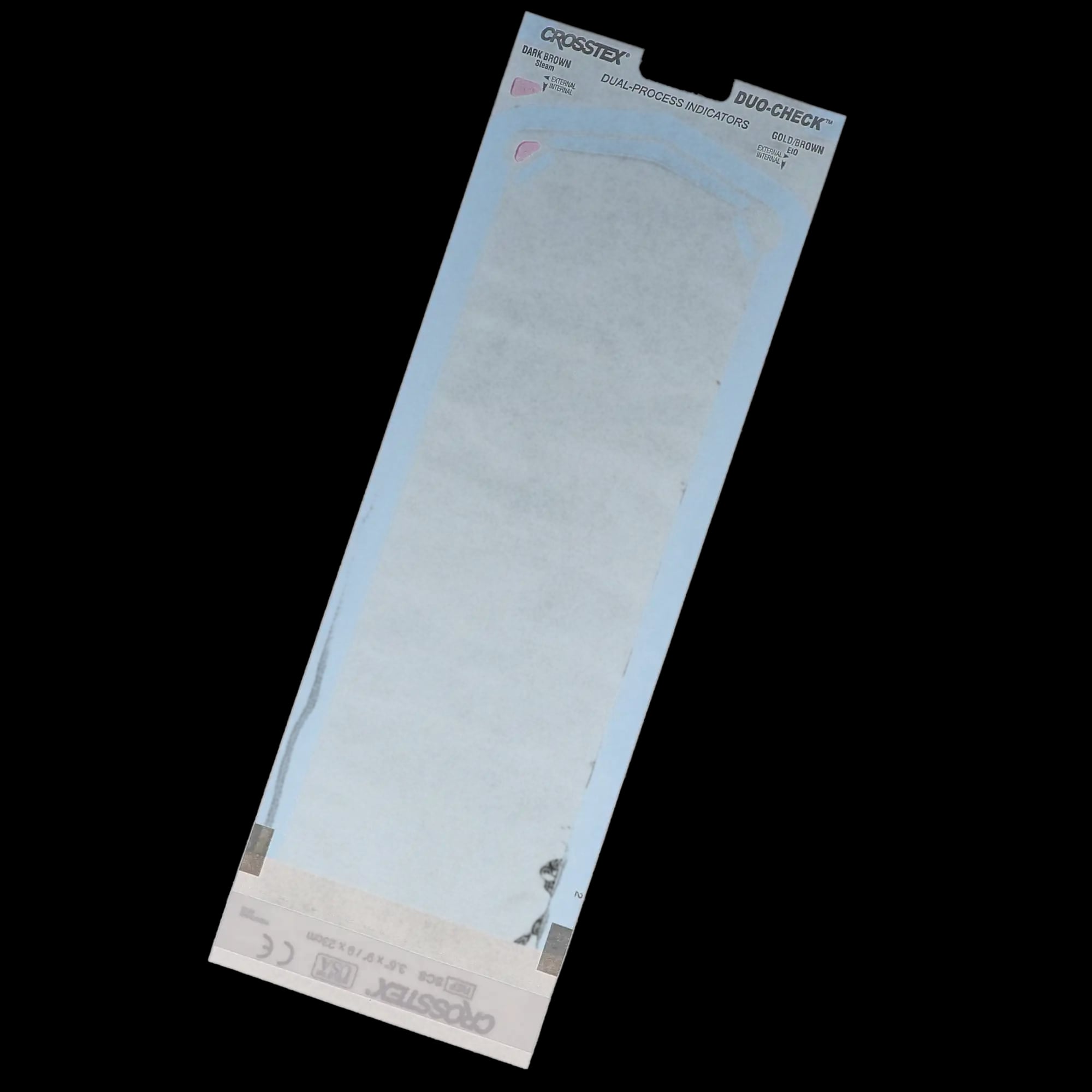 Crosstex Duo-Check Self-Seal Sterilization Pouches, 3-1/2" x 9", Blue Film, 500/Box, SCS5