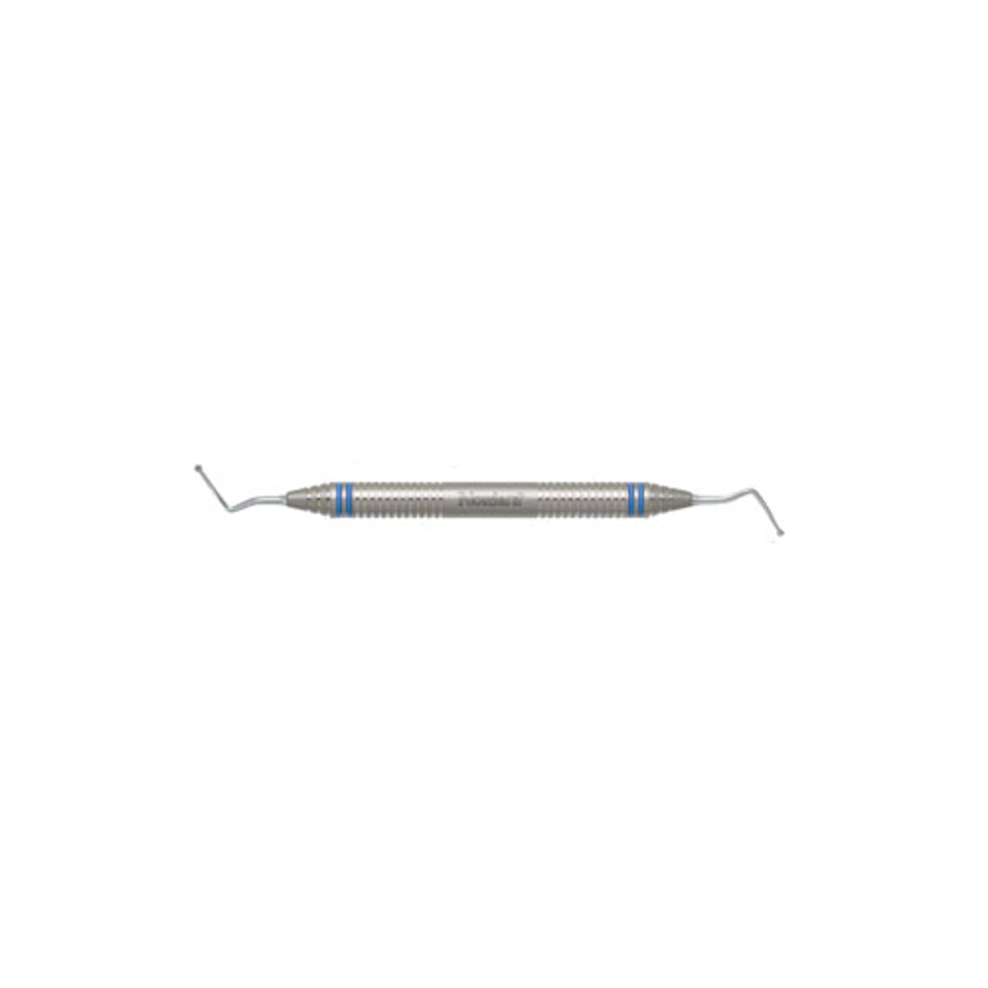 Nordent #33L Extra Long Shank Excavator, Double End, 2.0mm Spoon Blade, DuraLite ColorRings Handle, Stainless Steel