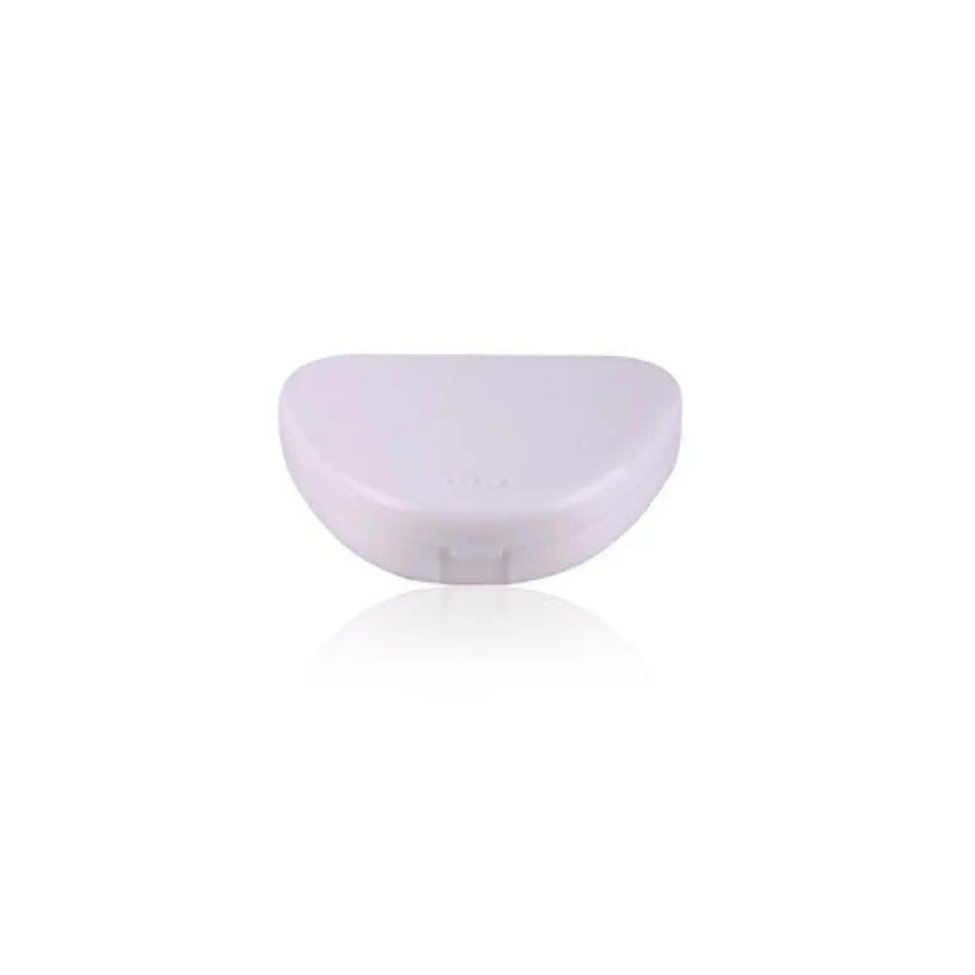 Plasdent Mini Retainer Box, Plastic with Hinged Lid, 3" x 2 1/2" x 5/8", White, 12/Pk, 200MN-1