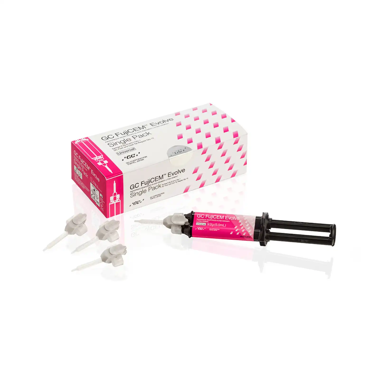 GC FujiCEM Evolve Push and Click Mixing Tips, Regular, 15/Pk, 012954