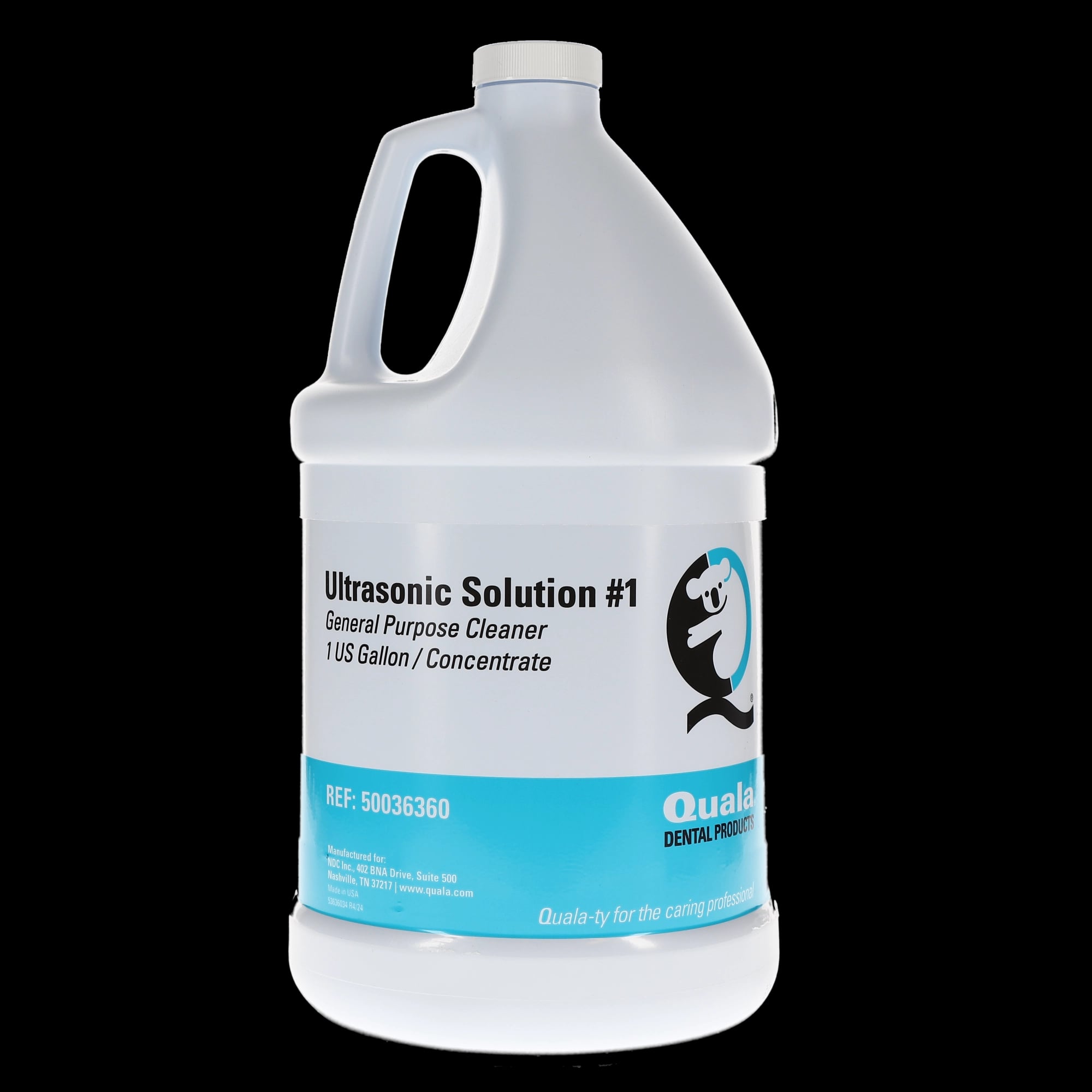 Quala General Purpose Ultrasonic Cleaning Solution, Low-Foaming 10:1 Concentrate, 1 Gallon