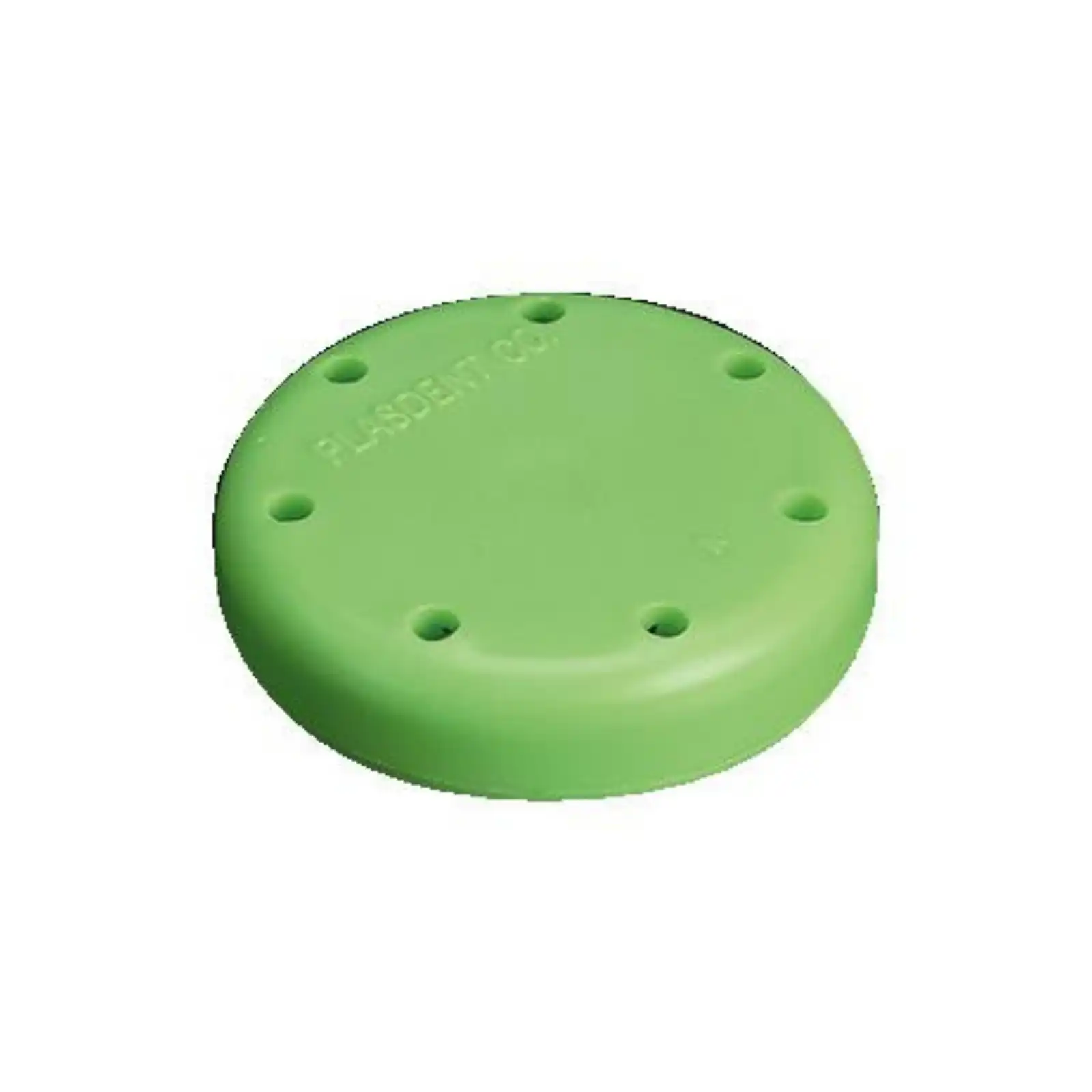 Plasdent Magnetic Bur Block, 7-Hole Small Round Green, 1-5/8" Diameter, 400BS-4