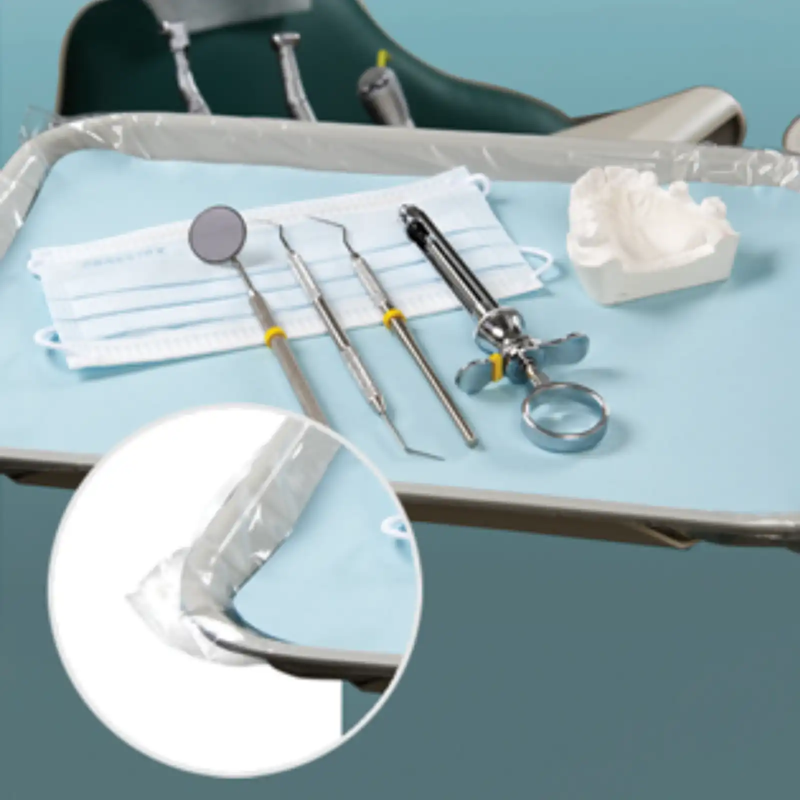 Crosstex Tray Sleeves, 10.5" x 14", Clear, Fits A-dec/Size B & Ritter Trays, 500/Box, BCTS1014