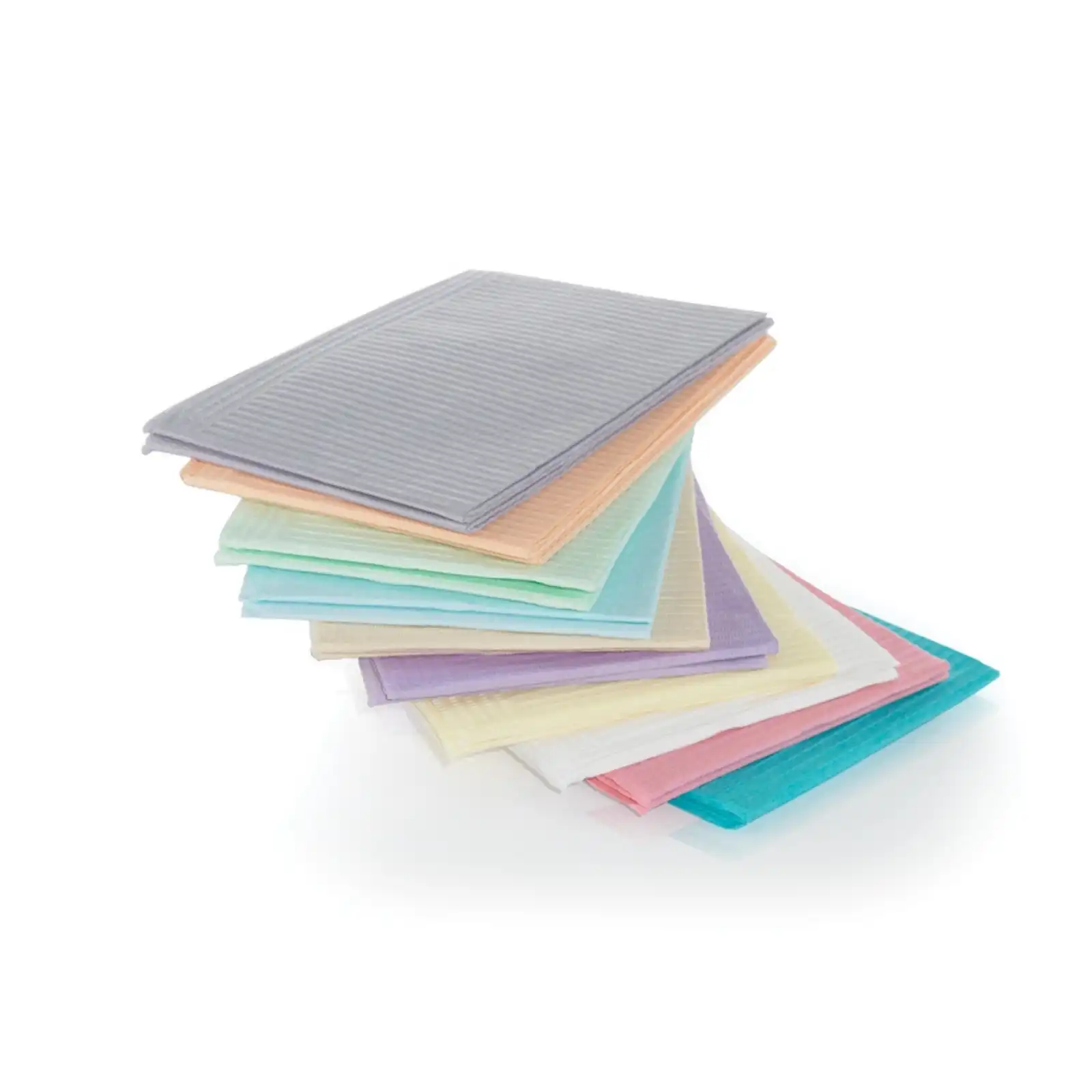 Crosstex Advantage Patient Bibs, 2-Ply Paper/1-Ply Poly, 13" x 18", Yellow, Vantage Fold, 500/Case, WEXAYE