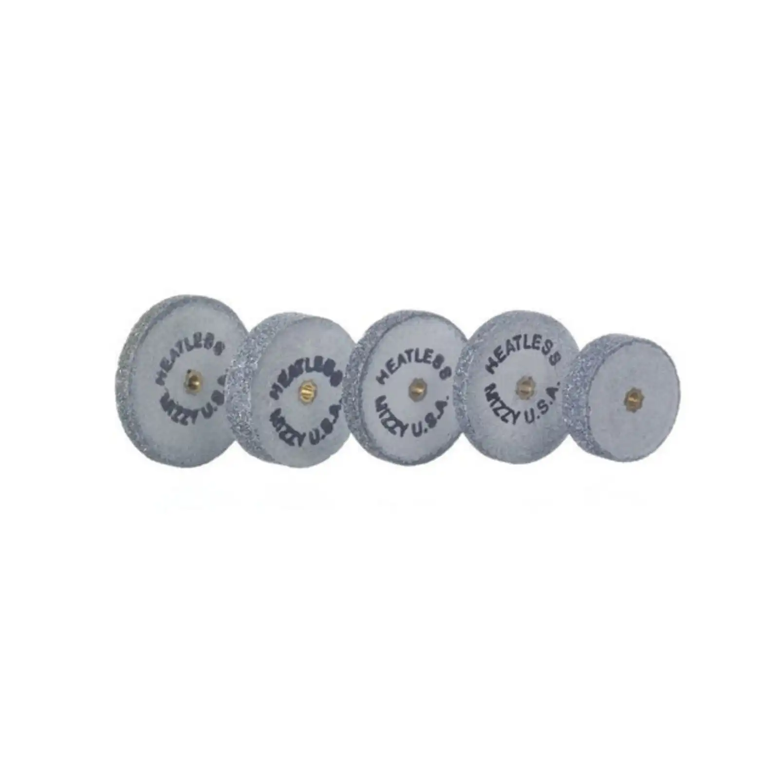 Keystone Mizzy Heatless Wheels, Regular Grit, #14, 1/2" x 1/8", Grey, 50/Pk