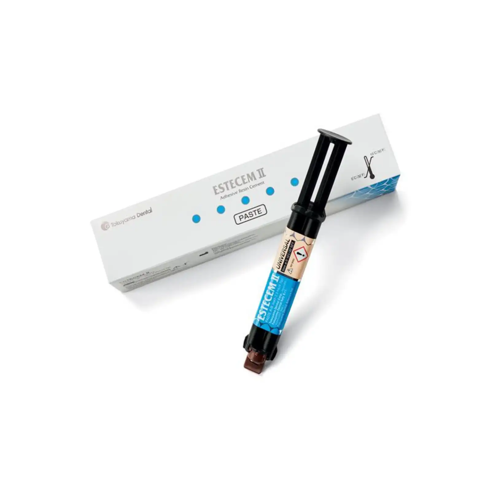 Tokuyama EsteCem II Dual-Cure Resin Cement, White Opaque, 4.7g Syringe, 16188