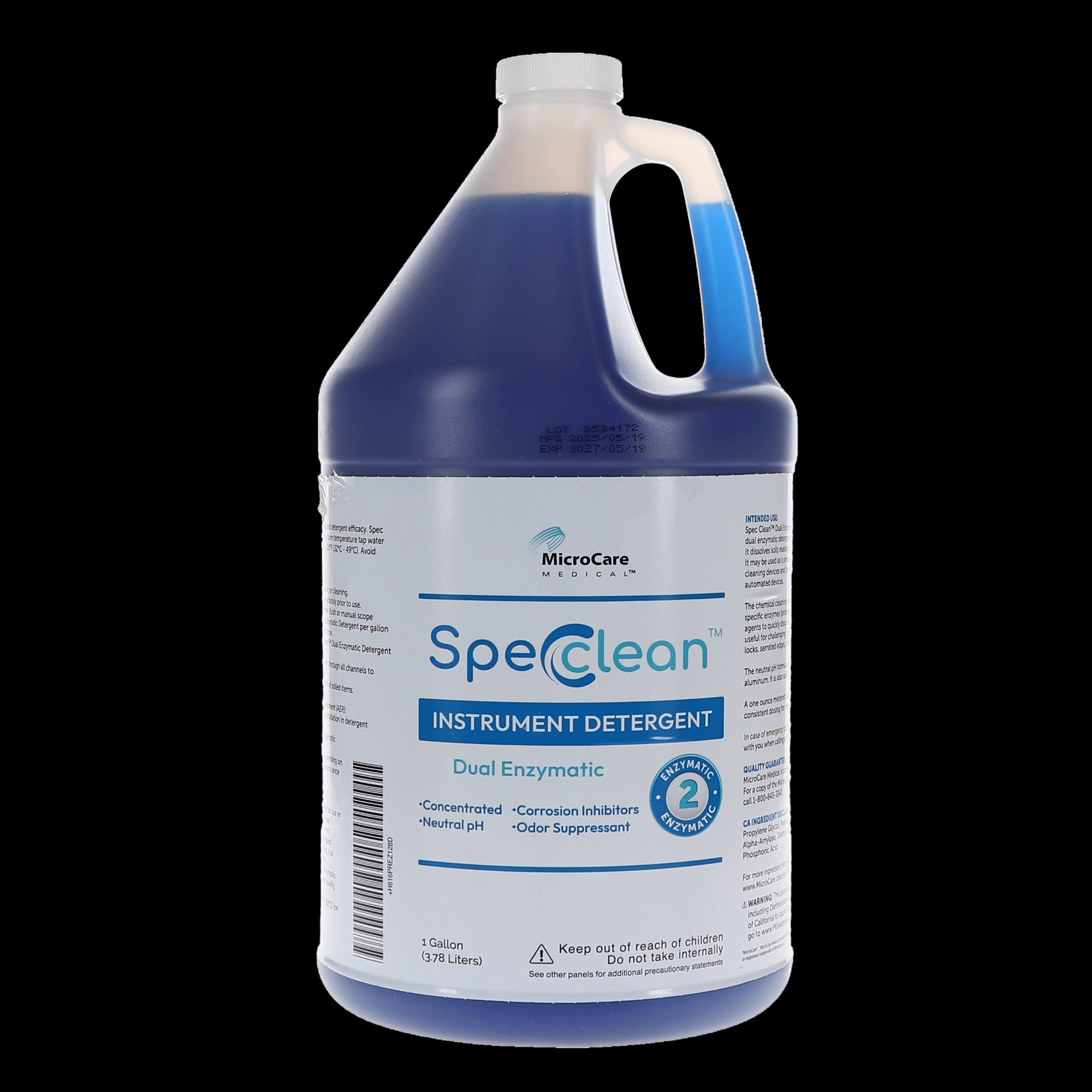 Spec Clean Dual Enzymatic Instrument Detergent, 1 Gallon, EZ128-1