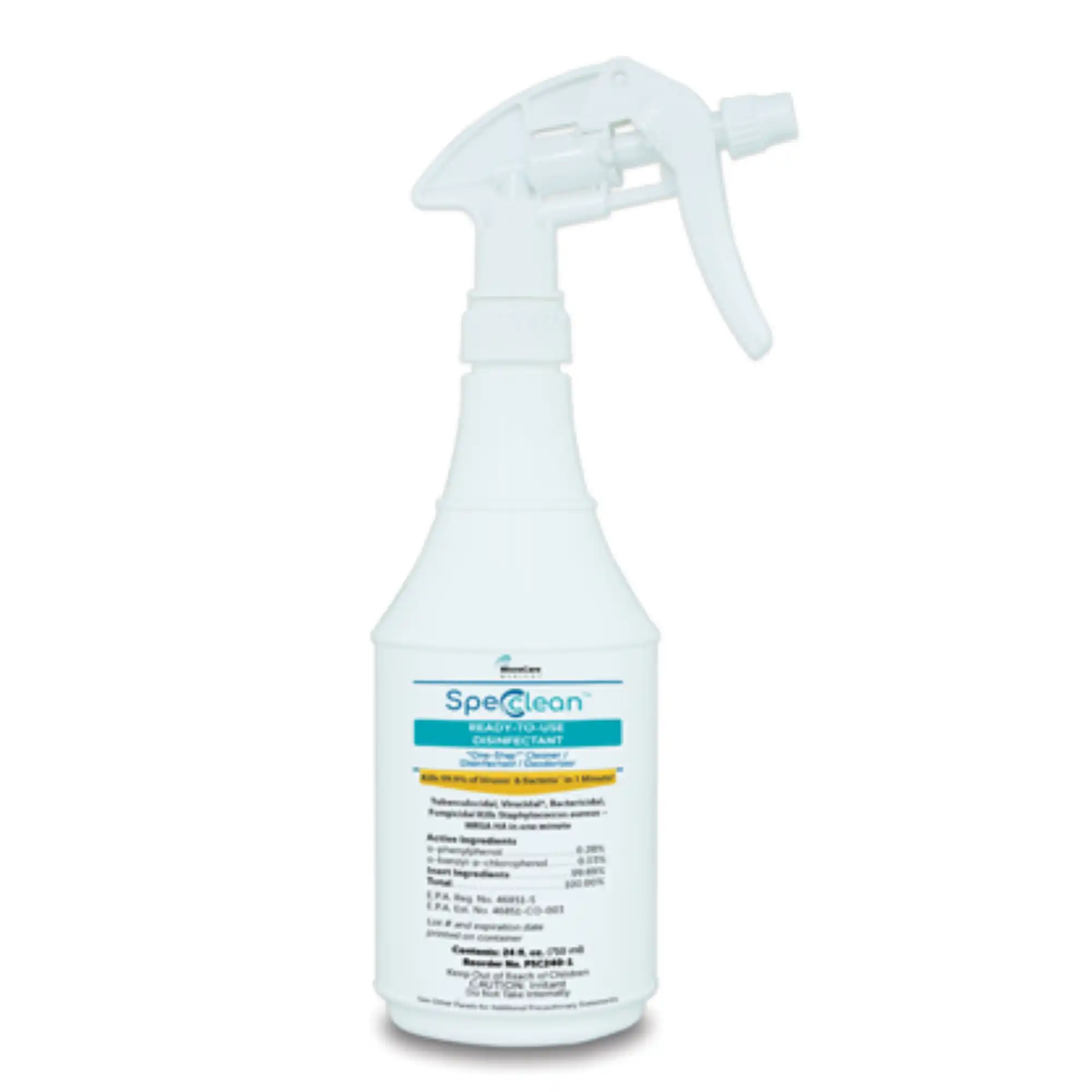 Spec Clean (formerly ProSpray) Ready-to-Use Surface Disinfectant & Cleaner, 24 oz Trigger Spray Bottle, PSC240