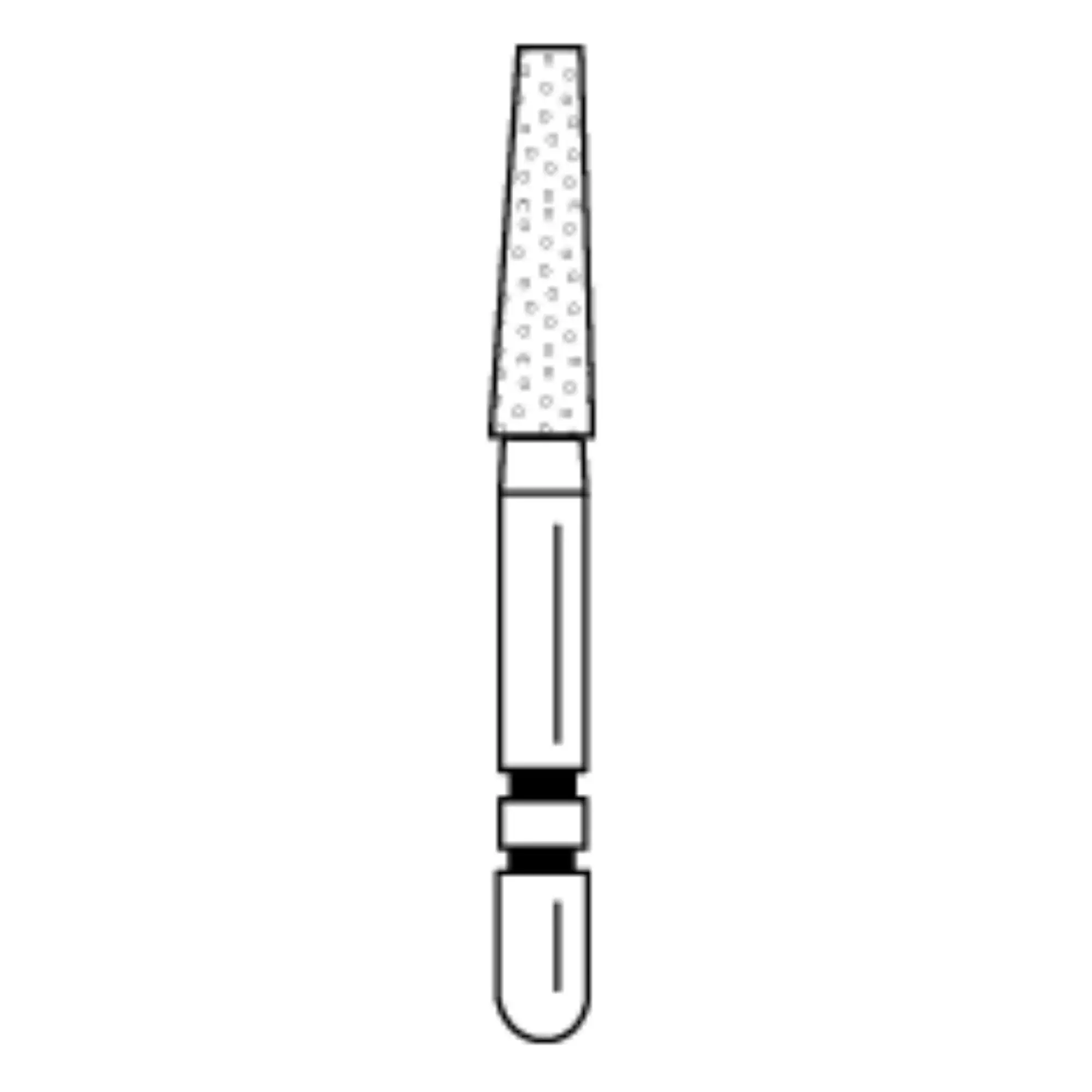 Two Striper Diamond Bur, FG, Flat-End Taper, #701.7F, 1.8 mm Major/1.1 mm Minor Diameter, 7 mm Length, Fine, Red, 5/Pk, 2015369