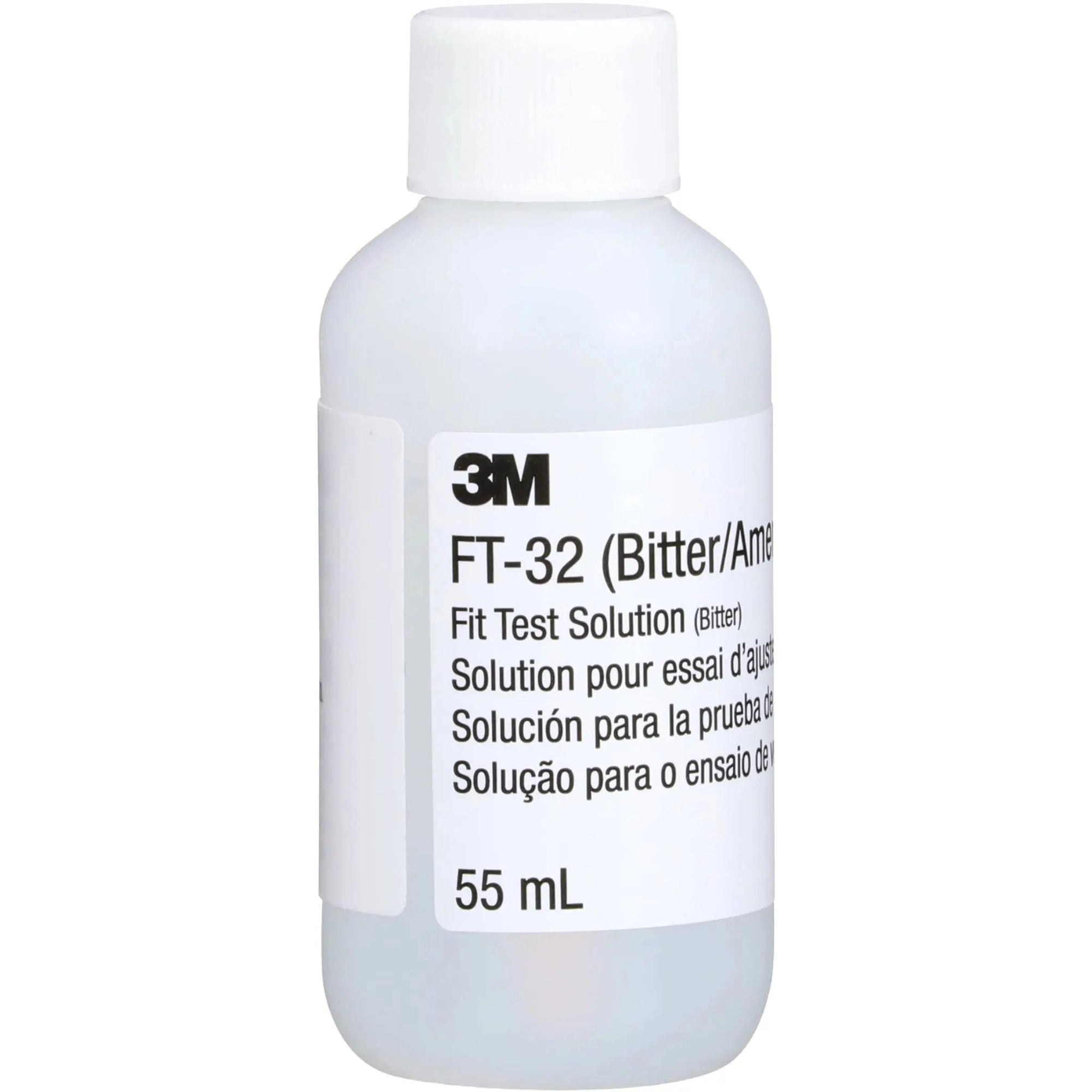 3M Qualitative Fit Test Solution, Bitter, 55 ml Bottle, 6/Case, FT-32