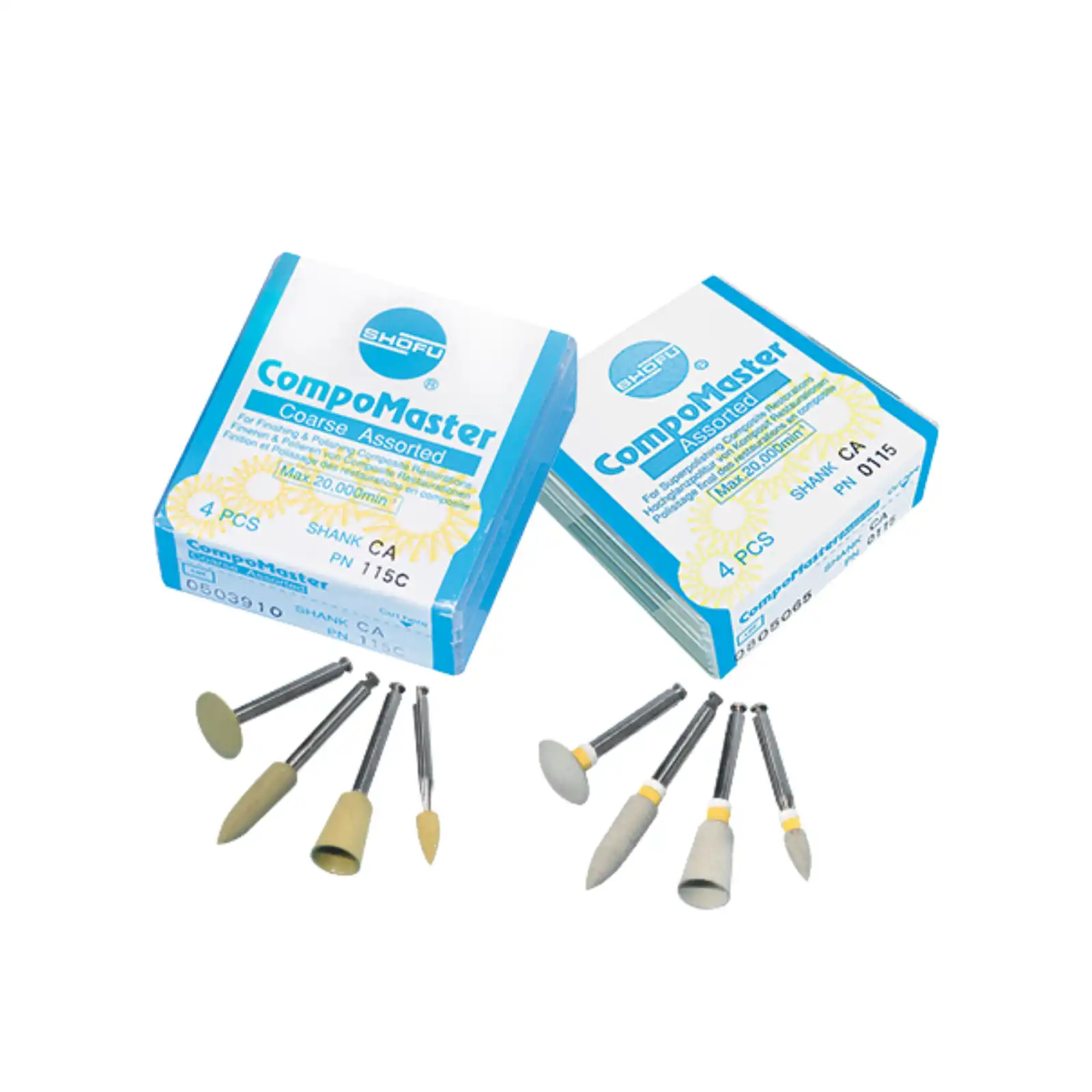 Shofu CompoMaster FG Mini Point Composite Polisher, Fine, ISO #030, 3/Bx, 134