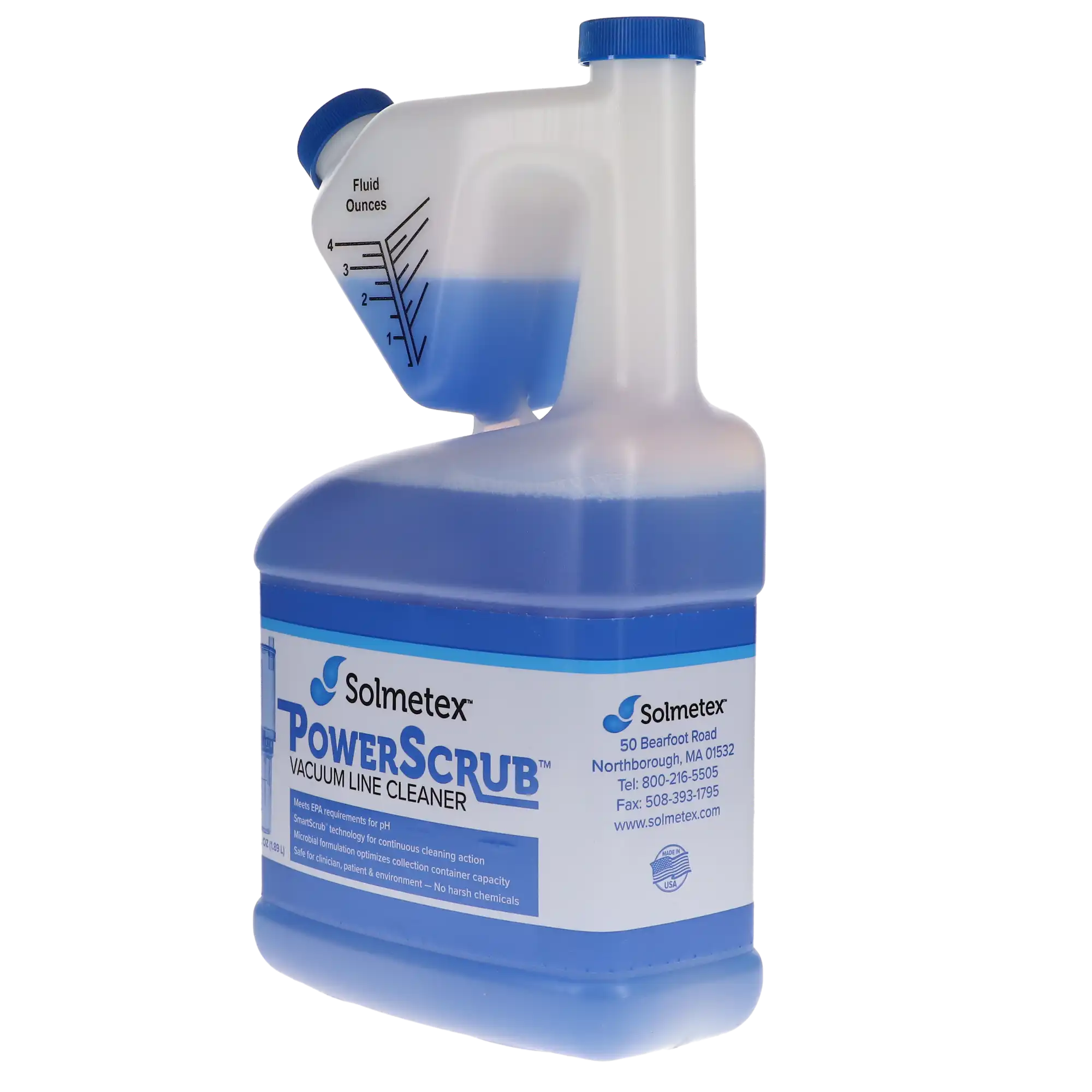 Solmetex PowerScrub Vacuum Line Cleaner Case Kit, 64 oz Bottle, PCS-VLCB